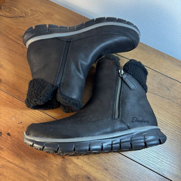 Skechers Z19125 Women's Black Textile Synergy Collab Zip Up Booties Size US 8 M - Picture 7 of 8